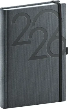 NOTIQUE Denní diář Ajax 2026 černý / 15 x 21 cm (PGD-DA5AJ-6798)