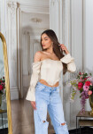 Sexy korzet Koucla Corset Top off-shoulder Satin Look Einheitsgroesse