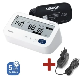 OMRON M3 Comfort AFib bílá / Digitální tonometr se síťovým zdrojem (8595145035359)