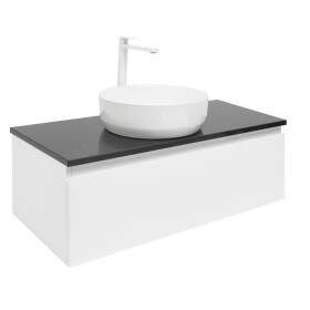 Koupelnová skříňka s krycí deskou SAT B-WAY 99x30x45 cm bílá lesk BWAY100WTKUB BWAY100WTKUB