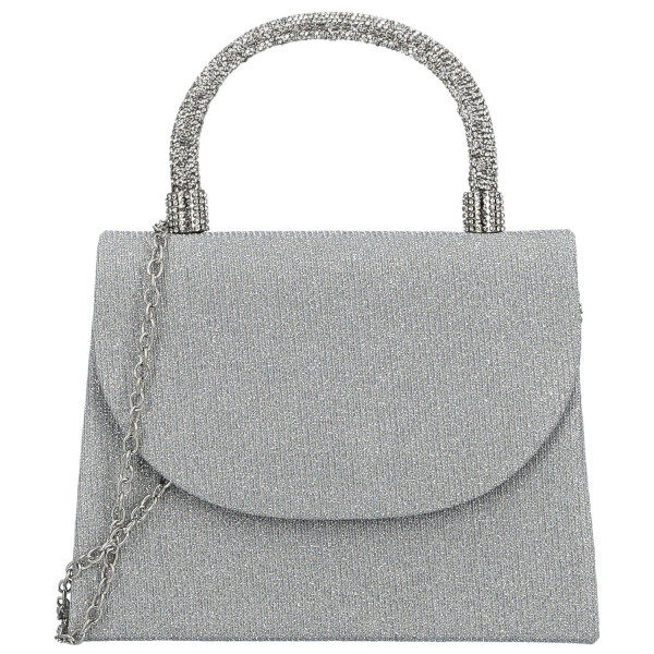 Módní dámská plesová kabelka Michelle Moon Melita, stříbrná
