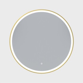 Erga Olivia, kulaté LED zrcadlo 90cm, zlatý kovový rám, 2070 lm, 6500K, přední osvětlení, ERG-V01-202-9090-GD