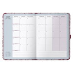 Busy B Týdenní diář Perfect Planner Burgundy Spatter 2026, červená barva, papír