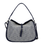 Módní dámská koženková kabelka do ruky Denira, modrá