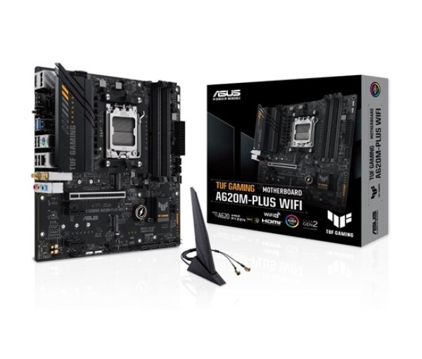 ASUS MB Sc AM5 TUF GAMING A620M-PLUS WIFI, AMD A620, 4xDDR5, 1xHDMI, 2xDP, mATX EDF_1887067