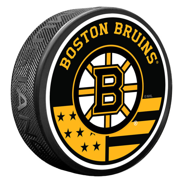Mustang Puk Boston Bruins NHL American Flag Pat Puck