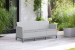 KETER SCANDI FORMA 3 SEATER SOFA - Ash grey/Storm grey