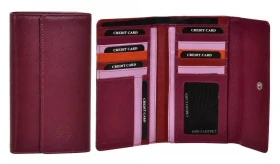 Dámská peněženka BHPC Colorfull long combi - fuchsiová BH-2967-30 růžová