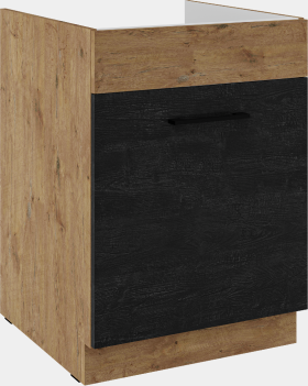 Spodní skříňka pod dřez Vigo 60 ZL 1S BB - Premium Box Barva korpusu: Dub Lancelot, Barva dvířek: Dark wood