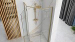 REA - Sprchový kout DIAMOND 100x100 BRUSH GOLD REA-K5684