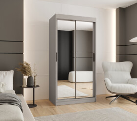 Šatní skříň Abi Rubino T3 Rozměry: 100 cm, Barva korpusu + barva dveří: Kašmír