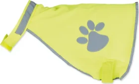 TRIXIE Reflexní bezpečnostní vesta žlutá M 50-68 cm / Vesta pro psy / Suchý zip / Reflexní prvky (347697)
