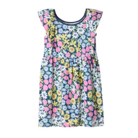 Květinové šaty s krátkým rukávem- více barev - 122 MIX