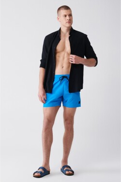Avva Blue Quick Dry Standard Size Plain Comfort Fit Swimsuit Sea Shorts
