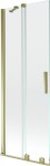 MEXEN/S - Velar Dvoukřídlá posuvná vanová zástěna 75 x 150 cm, transparent, zlatá 896-075-000-01-50