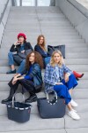 Nákupní taška Reisenthel Loopshopper L Herringbone dark blue