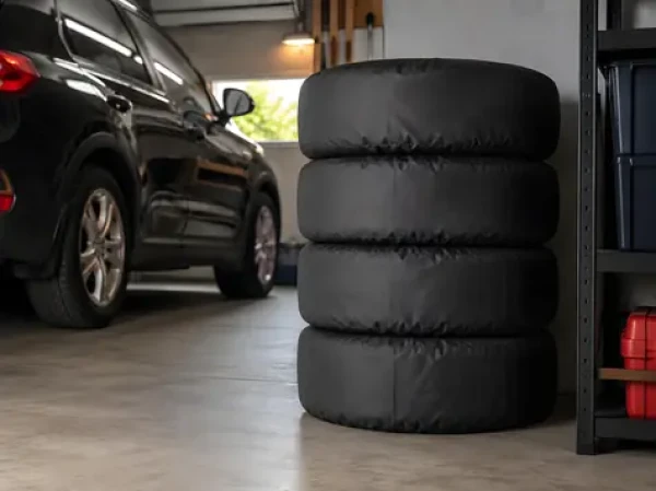 SIXTOL CAR TIRE COVER BASIC L / Ochranné obaly na pneumatiky / 13"–17" / 4 ks (SX1381)