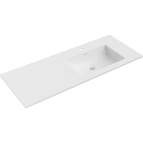 MEXEN - Otis umyvadlo zapuštěné do desky pravá 121 x 46,5, bílá mat 25181201P