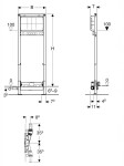 GEBERIT - Duofix Předstěnová instalace pro sprchu, výška 130 cm, s odtokem ve stěně, nástěnná armatura pod omítku 111.581.00.1