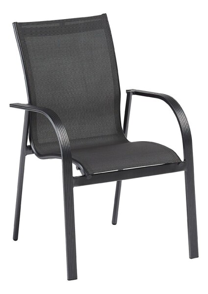 KETTLER TAMPA stohovatelné, hliníkové křeslo - antracit / antracit