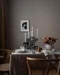 Stoff Nagel Designový svícen STOFF Nagel Stand Black, černá barva, kov
