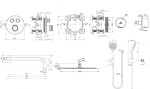 IDEAL STANDARD - CeraTherm Navigo Sprchový set s termostatem pod omítku, s tělesem, 3 proudy, průměr 25 cm, chrom A7771AA