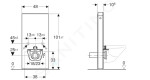 GEBERIT - Monolith Plus Sanitární modul pro závěsné WC, 101 cm, spodní přívod vody, vzhled betonu 131.221.JV.7