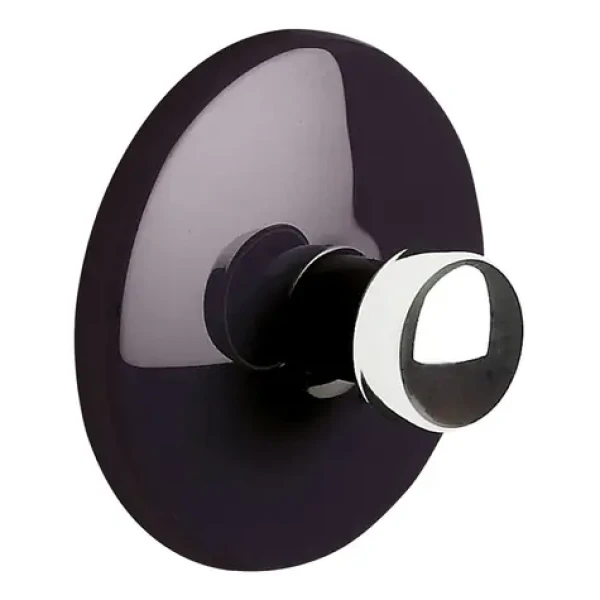 Spirella BOWL samolepící háček černý / ABS / průměr 50 mm (7610583162519)