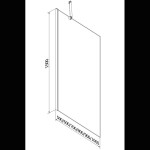 MEXEN/S - Next vanová zástěna FIX 90 x 150, černá vzor, grafit metal 895-090-000-00-77-95