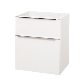 MEREO - Mailo, koupelnová skříňka 61 cm, bílá, chrom madlo CN510S