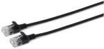 MicroConnect CAT6a U/UTP SLIM 0.25m černá / LSZH (V-UTP6A0025S-SLIM)