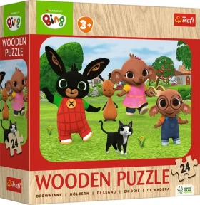 Trefl - Puzzle - Dřevěné puzzle Bing: Seznamte se s Bingem