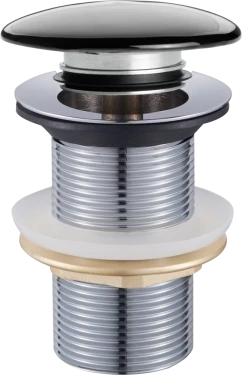 JB Sanitary Umyvadlová výpusť 5/4" bez přepadu, velká černá zátka VK25