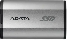 ADATA SD810 2TB stříbrná / Externí SSD / USB 3.2 Gen 2 / čtení: 2000MBps / zápis: 2000MBps (SD810-2000G-CSG)