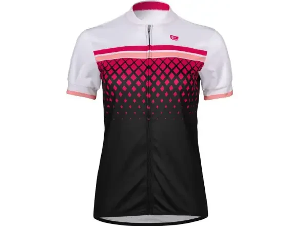 Dámský cyklistický dres ETAPE DIAMOND, vel. bílá/růžová