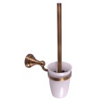RAV Slezák - MORAVA RETRO - Koupelnový doplněk WC štětka, miska keramická, Stará mosaz (Bronz) MKA0500SM MKA0500SM