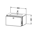 DURAVIT - Brioso Umyvadlová skříňka 44x82x48 cm, 1 zásuvka, lesklá bílá BR400202222
