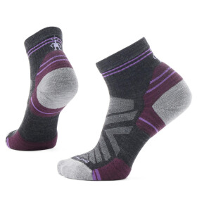 Dámské merino turistické ponožky SMARTWOOL Women's Hike Targeted Cushion Ankle Sock, Charcoal velikost: 42-45 (L)