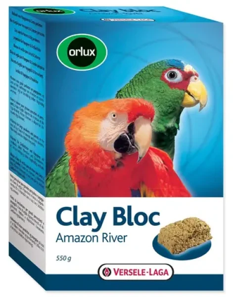 VERSELE-LAGA Jílový blok Clay Bloc Amazon River / Doplněk pro papoušky / 550 g (7202-424057)