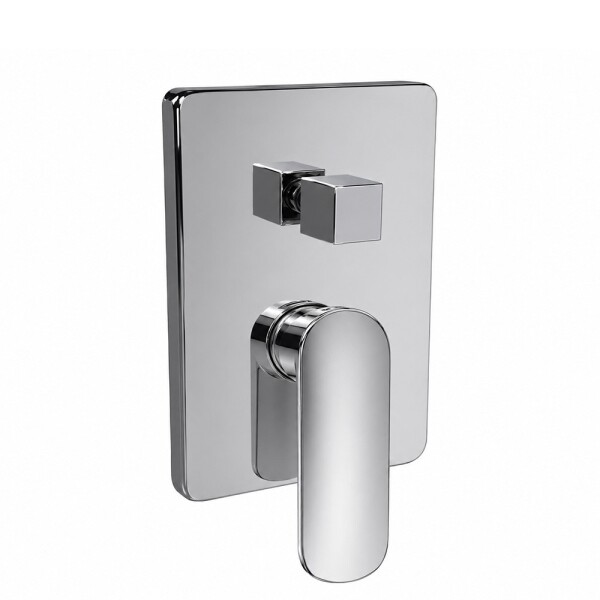 Mereo Sprchová podomítková baterie s trojcestným přepínačem, Pego, Mbox, hranatý kryt, chrom CB60157PC