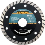 Sthor Kotouč diamantový řezný Turbo 115 mm / Řezný kotouč / 115x7,0x2,0x22,2 mm / suché i mokré řezání
