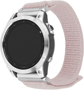 FIXED Nylonový řemínek Nylon Sporty Strap pro Garmin QuickFit 22mm růžově zlatý (FIXNST2-QF22MM-ROG)