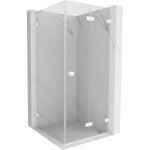 MEXEN/S - Lunar-F L sprchový kout skládací dveře pravá 70 x 70, transparent, bílá 836L-070-070-20-00-P