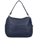 Stylová dámská koženková kabelka na rameno Irenea, tmavě modrá