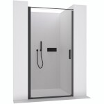 CERANO Sprchové otočné dveře Porte L/P - 8 mm - černá matná, transparentní sklo - 80x195 cm