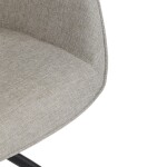 Židle jídelní a konferenční, krémová látka, černé kovové nohy, otočný mechanismus