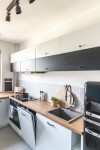 Laveo - Pola - stojánková dřezová baterie U, chrom/ šedé BAP_978D