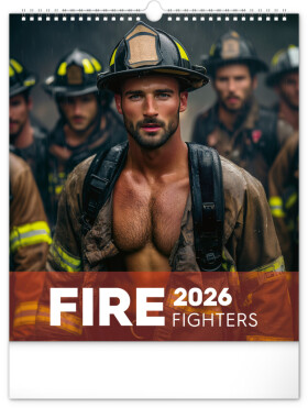 Kalendář 2026 nástěnný: Dreamy Firefighters, 30 x 34 cm