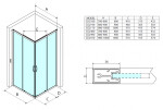 GELCO SIGMA SIMPLY CHROM Čtvercový sprchový kout 1000x1000 čiré sklo, GS2110-GS2110 GS2110-GS2110