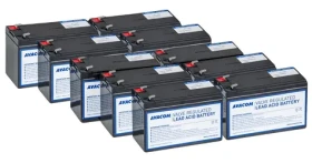 AVACOM AVA-RBP10-12090-KIT / Baterie pro UPS / CyberPower IBM Lenovo PowerWalker / 10 ks / VRLA (AVA-RBP10-12090-KIT)